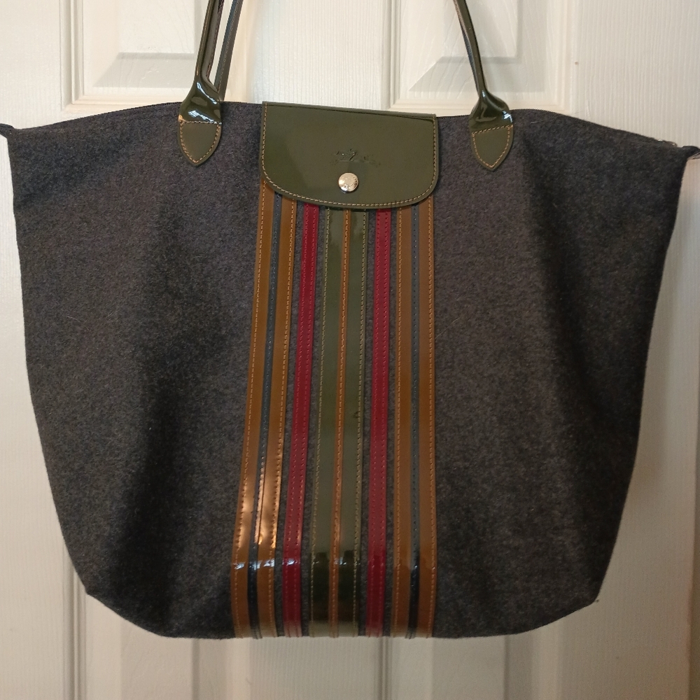 Longchamp Felted Wool Large Bag